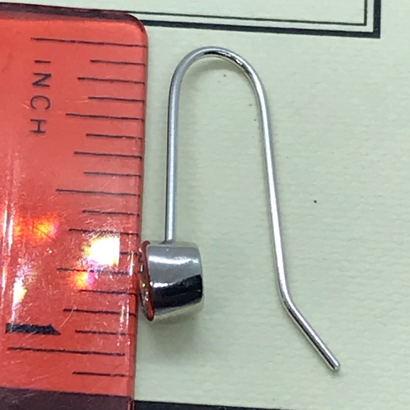 Sterling Silver 925 CZ Drop Earrings - Picture 5 of 5